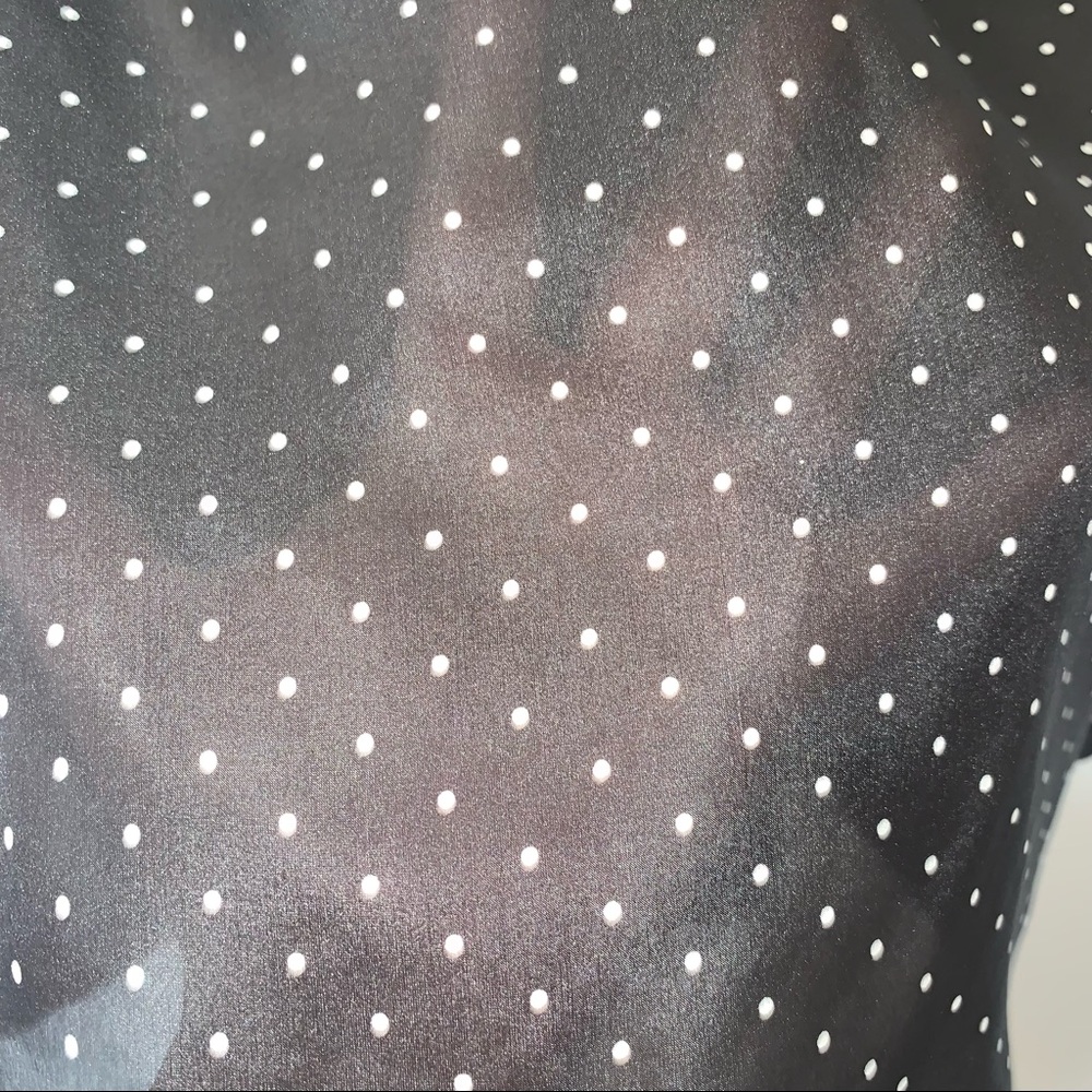 Scotch & Soda Maison Scotch Polka Dot Print Layered Ruffle Sleeves Blouse Top - Picture 4 of 9